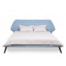 Pat Boxspring Slim Base Sienna, piele naturala, saltea inclusa